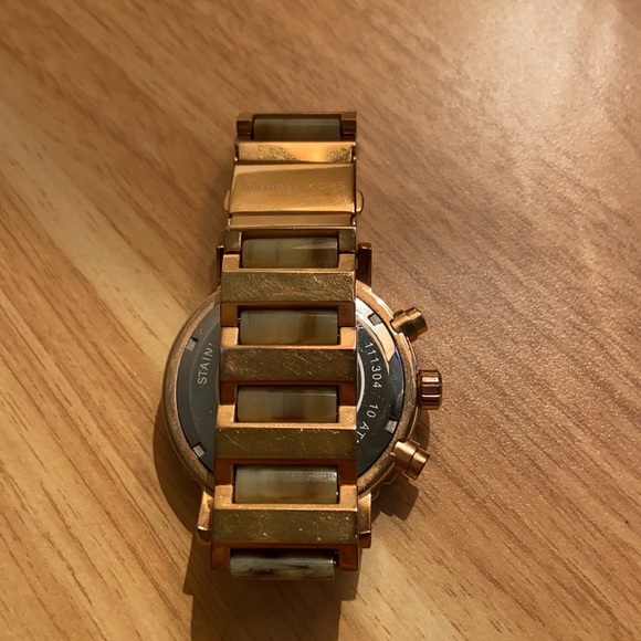 Michael Kora Tortoise and Rose Gold Watch - Picture 3 of 3